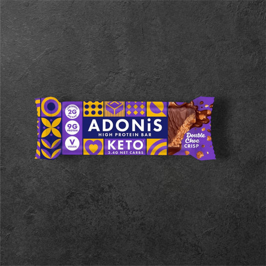 ADONIS – Barre Céto Double Choc Crisp – Hyperprotéiné - 45g