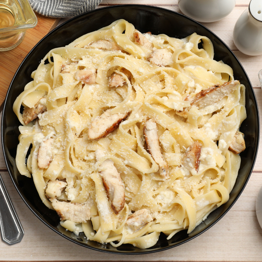 Tagliatelles fraîches, sauce poulet au citron