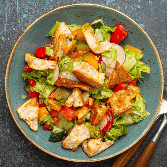 Poulet teriyaki, avocat, légumes croquants